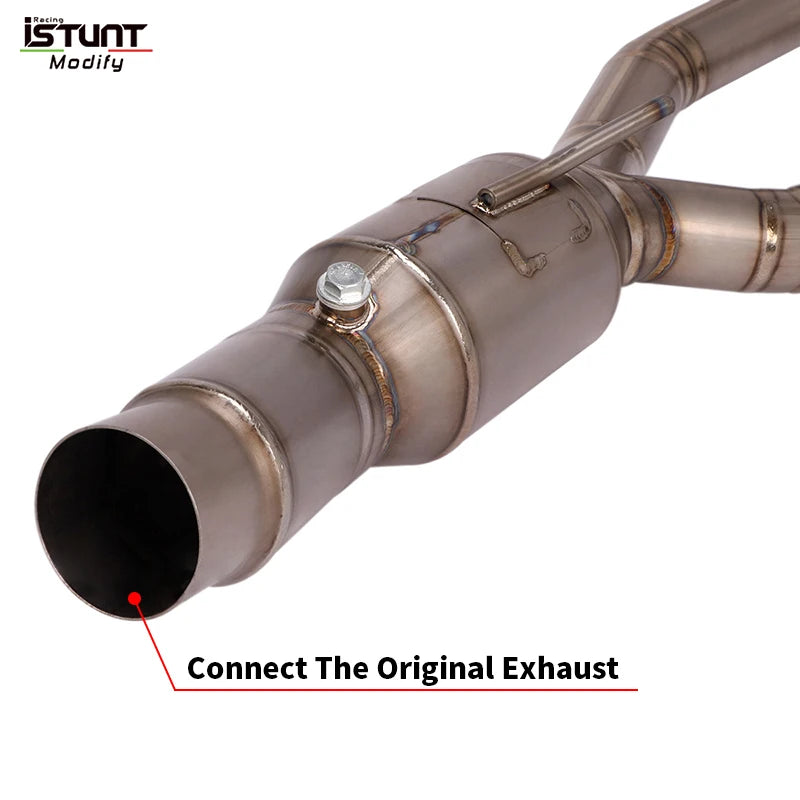 Titanium Alloy Front Link Pipe Full System Motorcycle Exhaust Escape Slip On For BMW R1250 R 1250 R RS RT GS Adventure 2019 2020