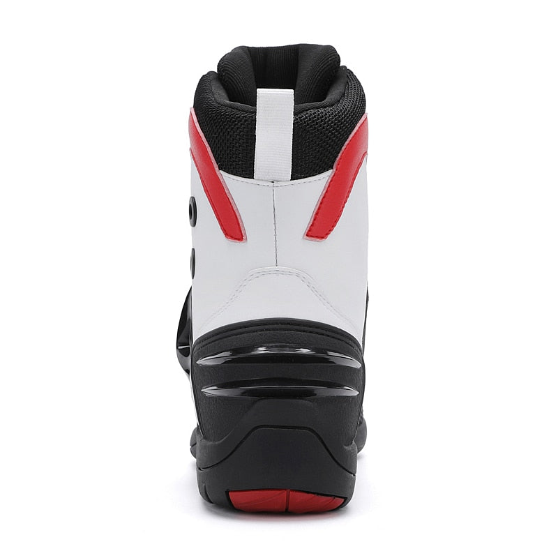 Professional Men Motorcycle Boots Microfiber Leather Waterproof Quick Lacing Big Size 46 47