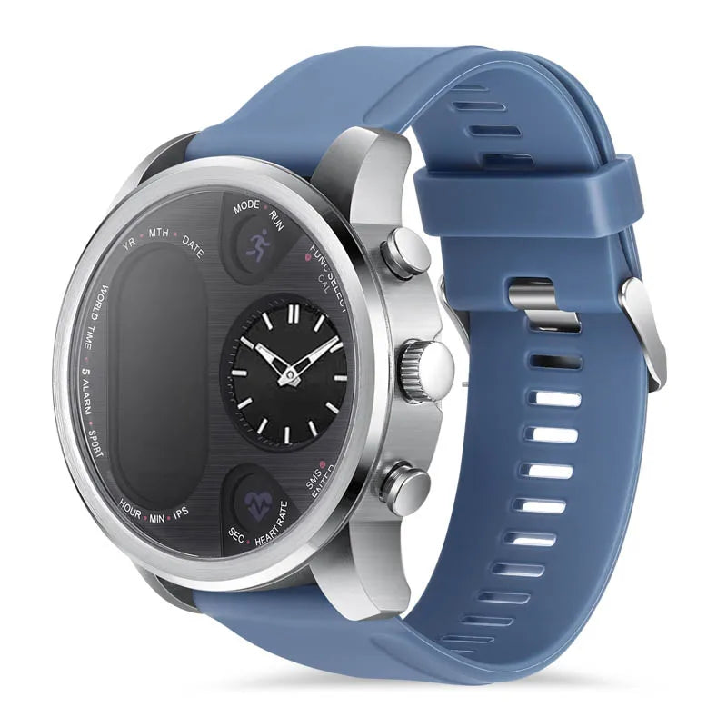 T3PRO t3 Dual Time Hybrid Watch Japanese Quartz Movement IPS Screen Message Display Call Reminder Heart Rate for Ios Android