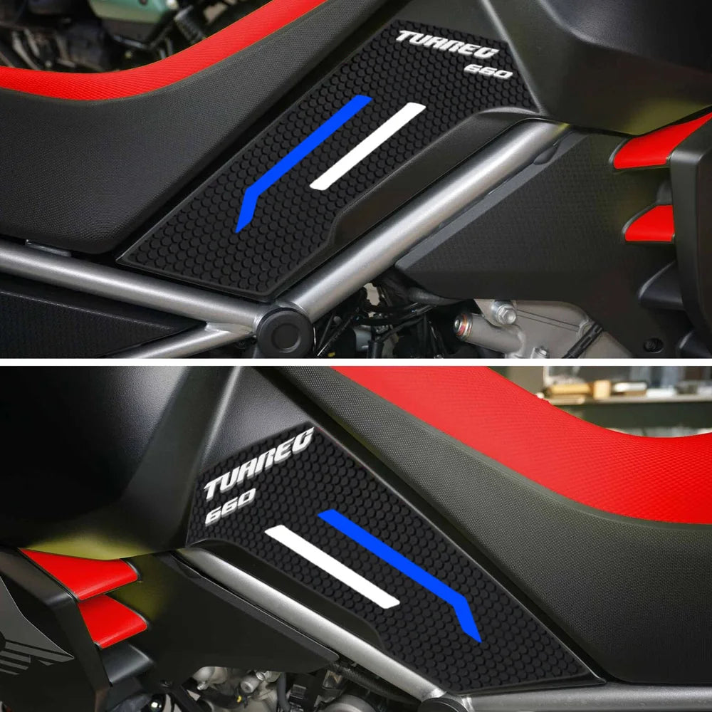 Side Fuel Tank pad For Aprilia TUAREG 660 2022 Motorcycle Tank Pads Protector Stickers Knee Grip Traction Pad