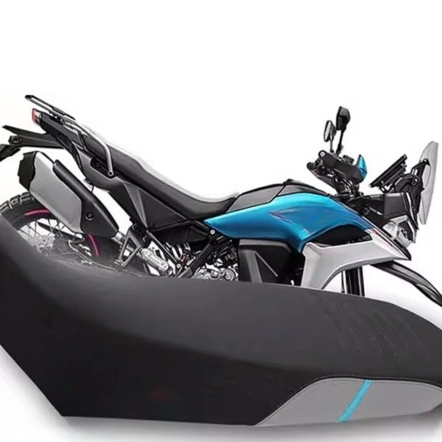For CFMOTO 800 MTX Motorcycle One Piece Seat Cushion Higher 15MM Seat Cover Front Driver Rear Passenger Seat Accessories