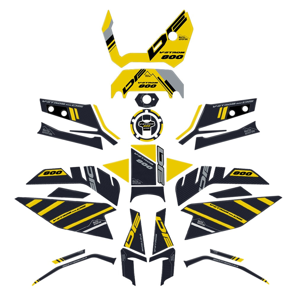 v strom 800 de 2023 Motorcycle 3D Epoxy Resin Sticker protection decal stickers kit For Suzuki V-STROM 800DE V-Strom 800 DE 2023