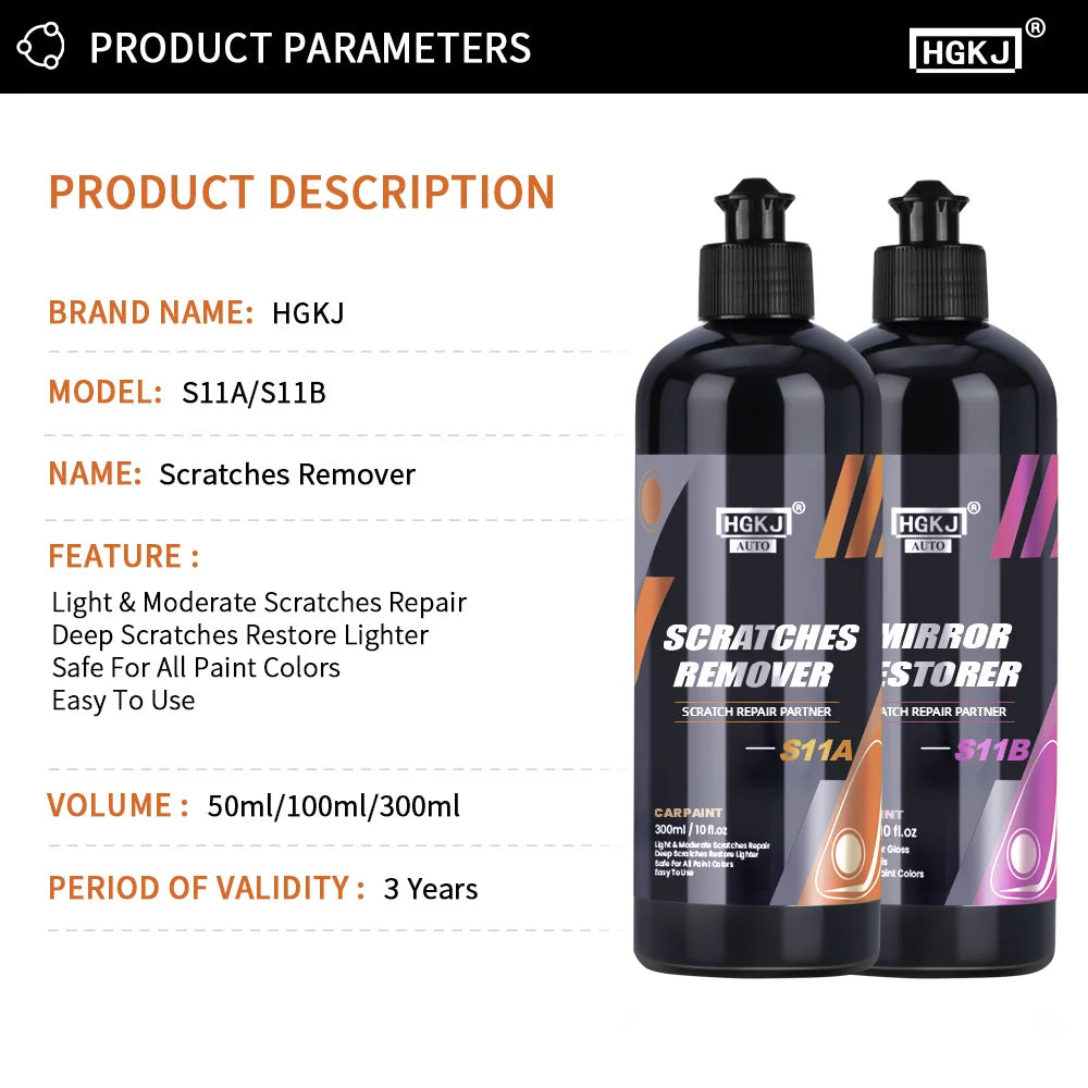 Car Scratch Remover Repairer Wax Auto Body Spray Paint Repair Polishing Paste Car Paint Care Products Coating Hgkj S11