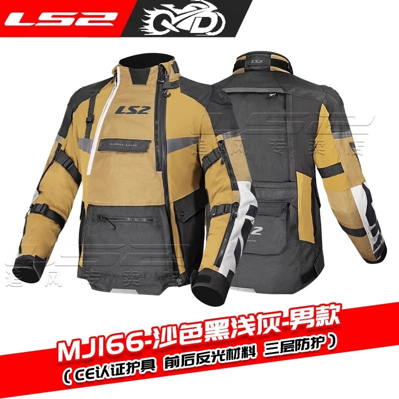 Original LS2 Motorcycle Riding Suit Long-distance Rally Suit Off-road Motorcycle Anti Fall Riding Pants for Men MJ166