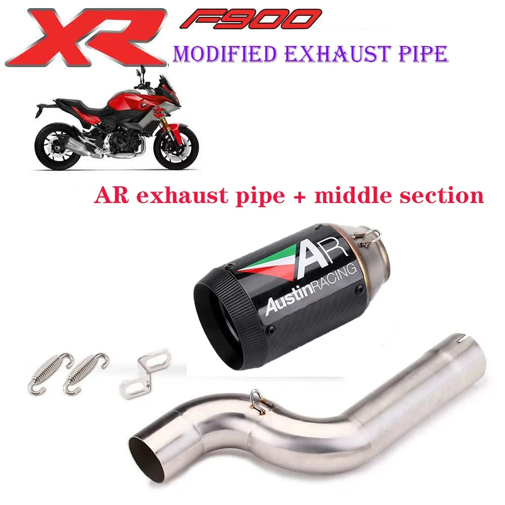 51 mm motorcycle exhaust pipe For BMW F900R F900F 2020-2023 Carbon Fiber DB Killer Exhaust Modification Kit Motorcycle Pipe AR