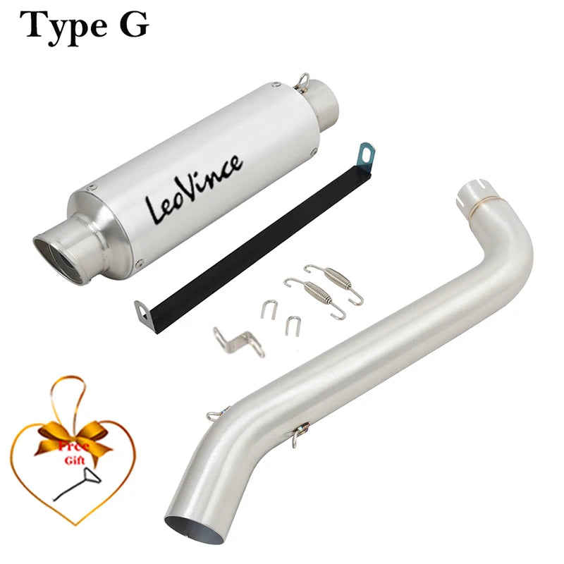 For VOGE DS525X DS 525X 2023 2024 Motorcycle Exhaust Leovince Escape Systems Modify Mid Link Pipe Carbon Fiber Muffler DB Killer