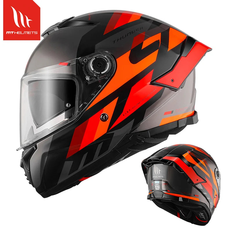 MT Thunder SV 4 ECE 22.06 DOT Approved Full Face Helmets Motorcycle Double Lens Shield Scooter Helmen Men Capacete de Moto