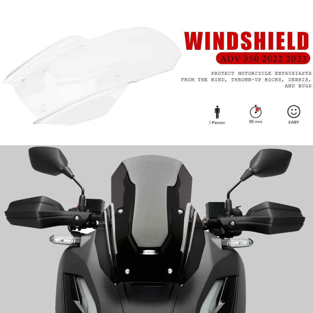 For Honda ADV 350 Adv350 2022 2023 Motorcycle Accessories Windshield Windscreen Wind Shield Screen Deflector Spoiler Protector