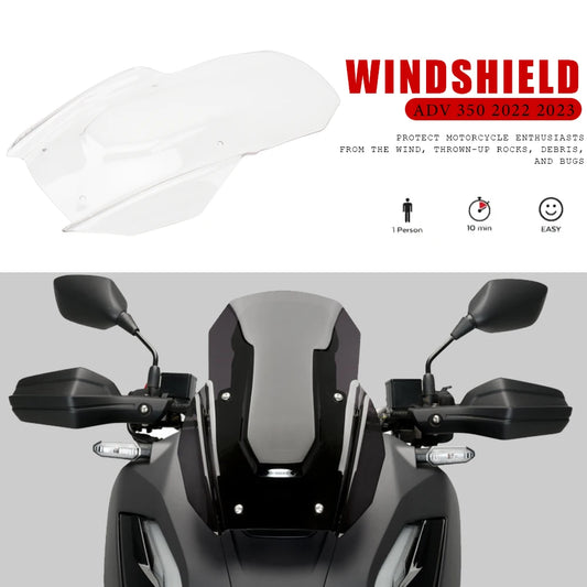 For Honda ADV 350 Adv350 2022 2023 Motorcycle Accessories Windshield Windscreen Wind Shield Screen Deflector Spoiler Protector
