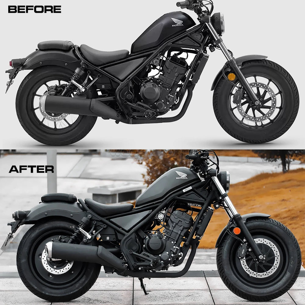 Wheel Cover Set For Honda Rebel 250 300 500 Front Rear Wheel Covers CMX 250 300 500 Rebel Black Armor Custom Rims Wheels