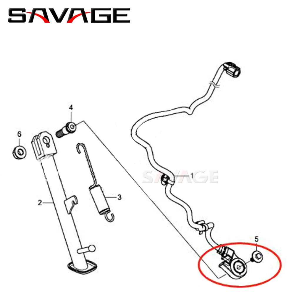 Tenere700 Side Kick Stand Safety Switch Sensor For YAMAHA TENERE 700 XTZ700 T7 Motorcycle Accessories Flameout Switch Kickstand