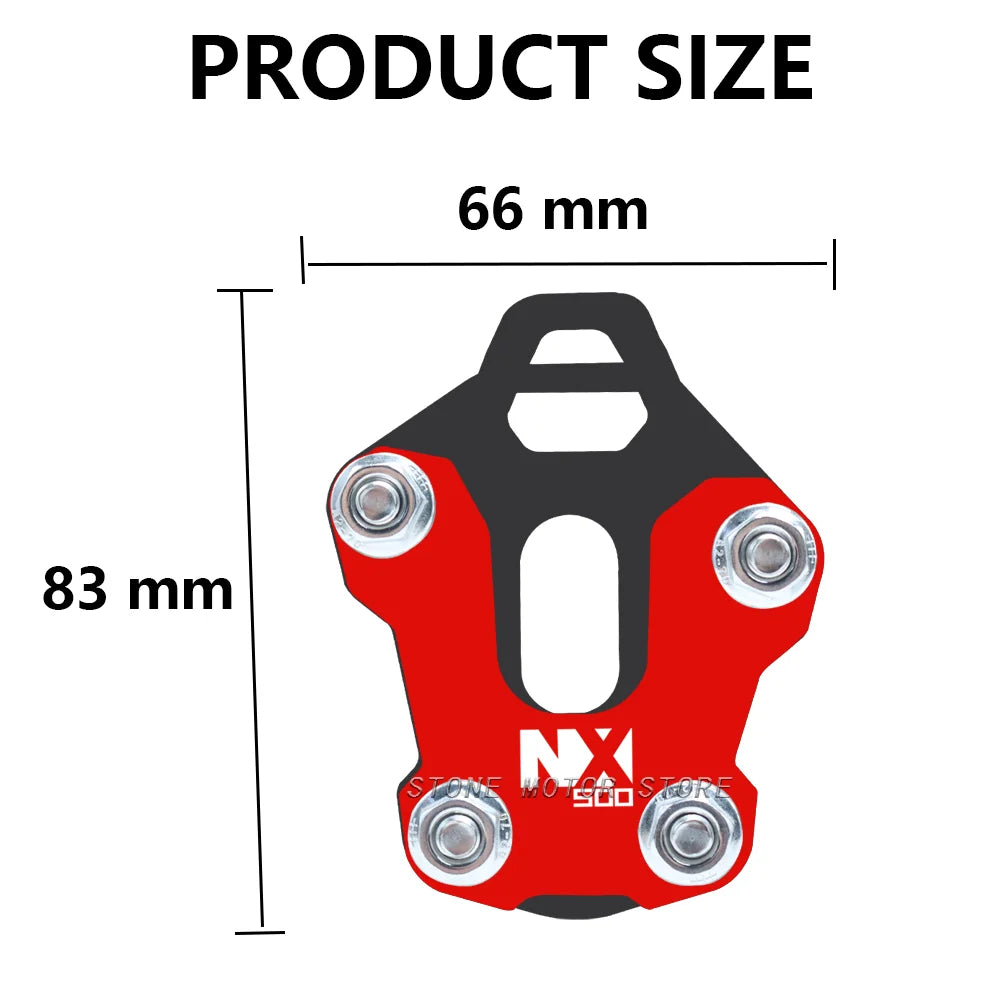 For HONDA NX500 NX 500 2023 2024 Motorcycle Side Stand Extension Pad Kickstand Enlarger