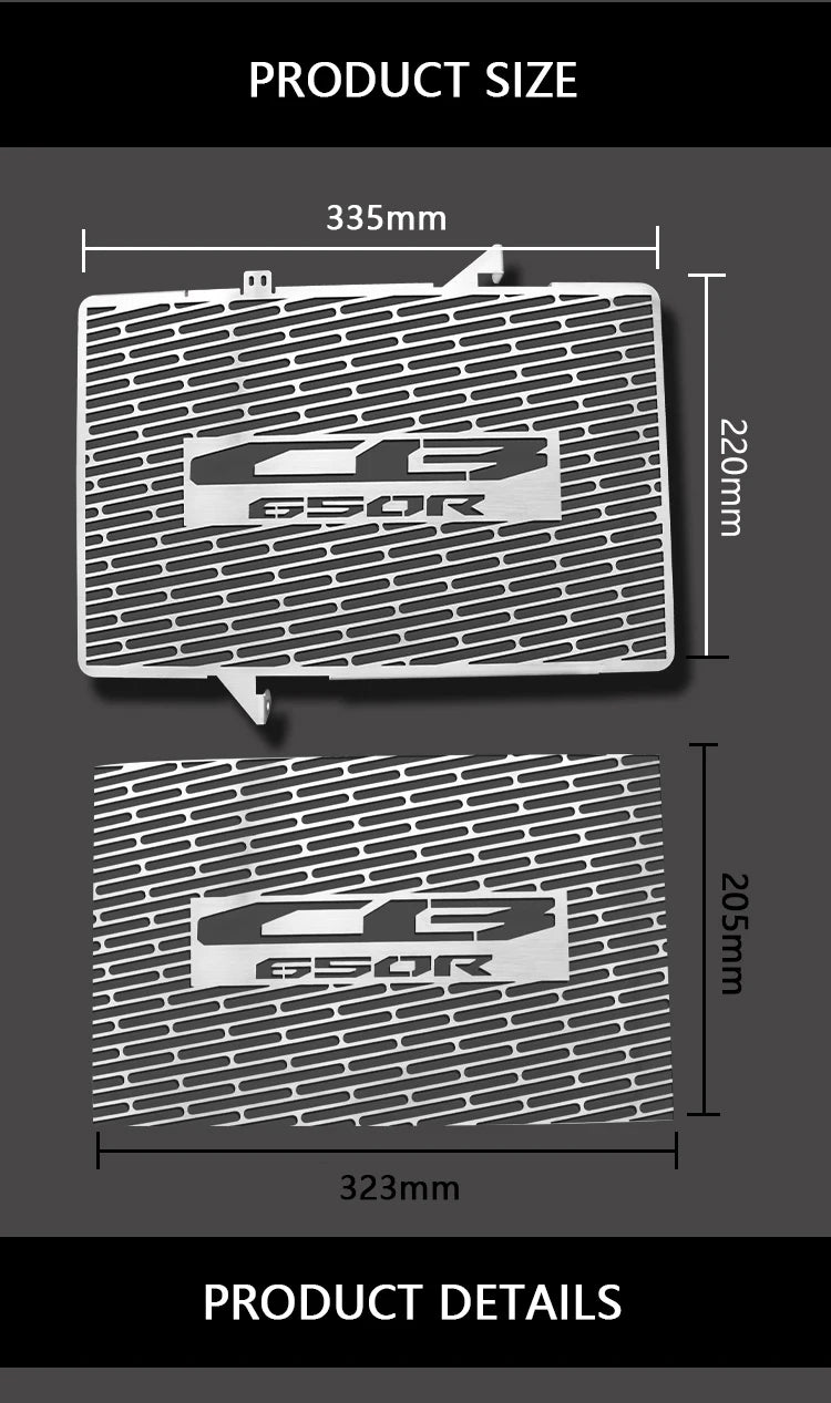For Motorcycle HONDA CB650R 2019-2022 CB 650R CB650 R 2020 2021 Stainless Steel Radiator Guard Radiator Grille Cover Protection