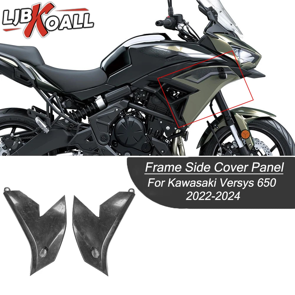 For Kawasaki Versys650 2022 2023 2024 Motorcycle Side Fairing Radiator Cover Panel Frame Protection Versys 650 Accessories