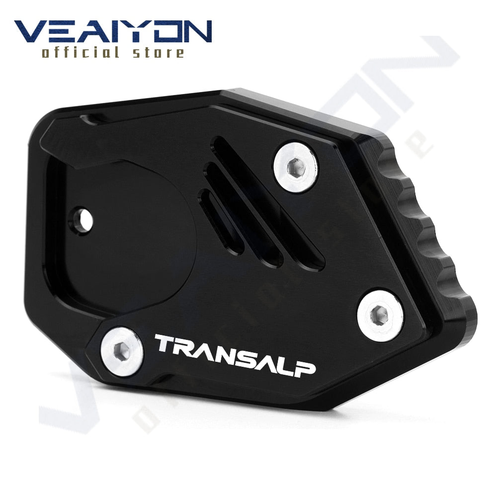 For Honda XLV 600 650 700 TRANSALP XL600V XL650V XL700V CNC Side Stand Foot Kickstand Enlarge Extension Support Plate Pad