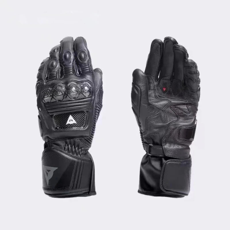 carbon fiber long motorcycle riding touch screen gloves, motorcycle rider gloves