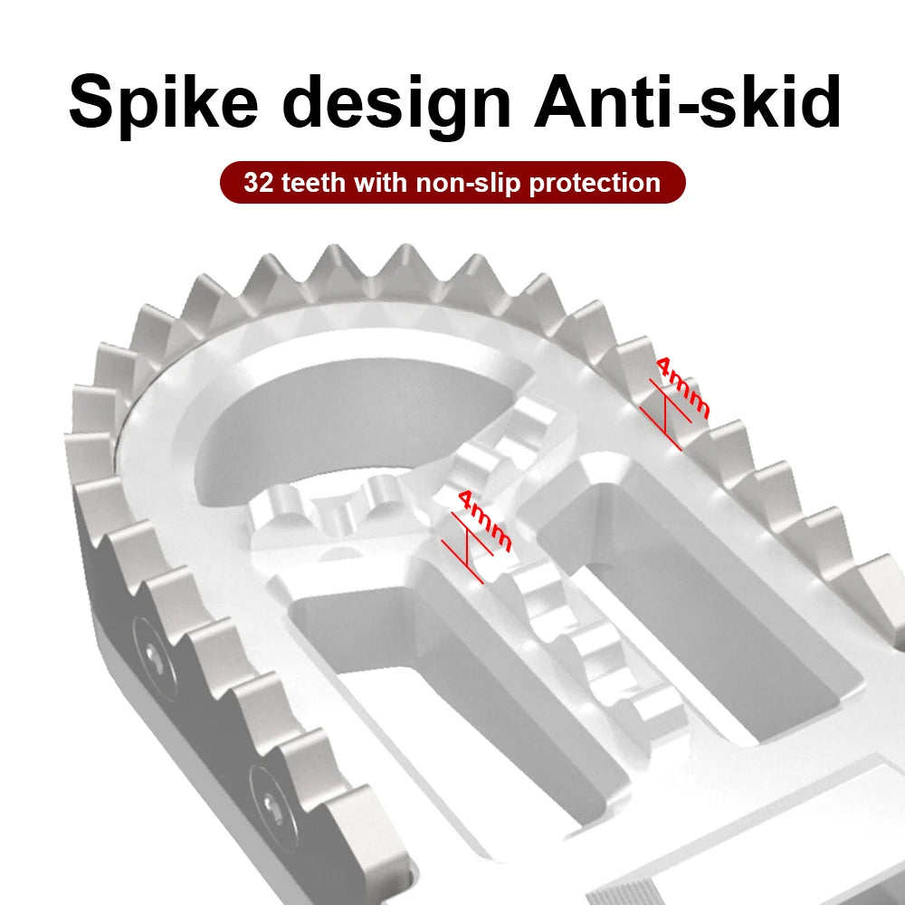 For Honda XL750 TRANSALP Kawasaki KLX250S KLX250R KLX300/650 Rotatable Footrest Footpegs Pedals Motorcycle Front Wide Foot Pegs