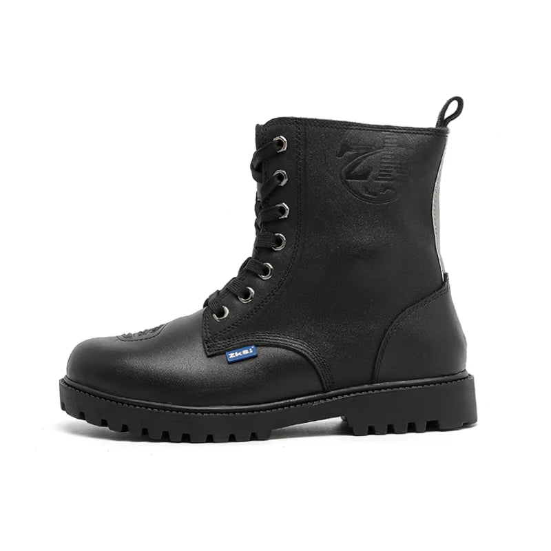 Motorcycle Shoes Men motocross Cruiser Boots Leather Adventure Low Boots Portland Shoes Cowhide Worker Boots for Autumn & Winter