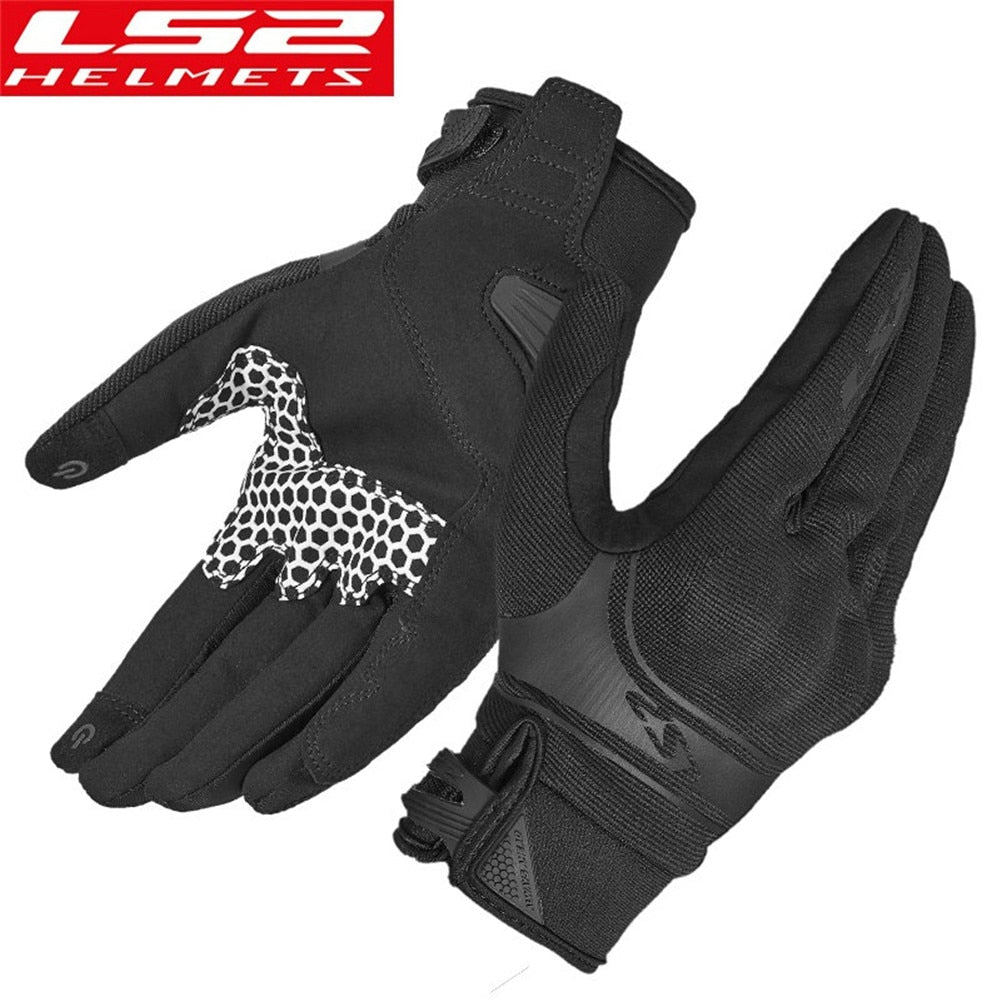 LS2 MG001-2 Gloves Riding Moto Motorcycle Gloves Protective Motocross Motor Glove Male Biker Phone Screen Touch Gloves