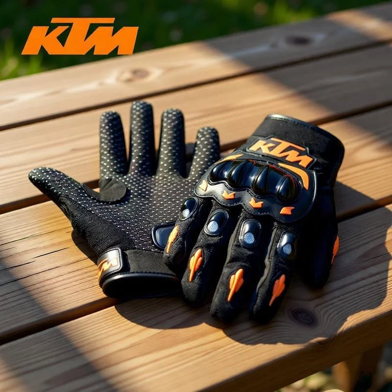 KTM off-road gloves, breathable full finger bicycle gloves, motorcycle anti fall rider gloves, outdoor sports gloves