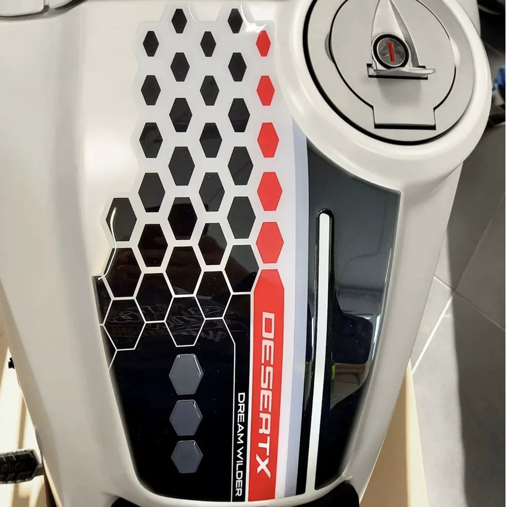 For Ducati Desert X DesertX desertX 2022 2023 motorcycle fuel tank 3D sticker knee anti-skid sticker