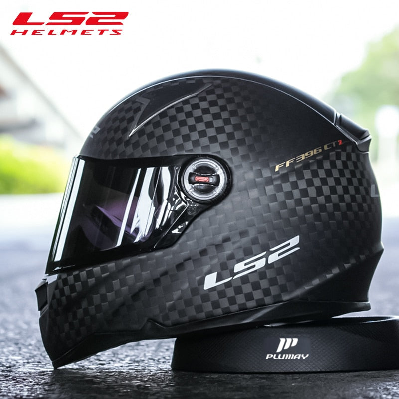 Original LS2 FF396 Carbon Fiber Motorcycle Helmet Ls2 Full Face Helmets Casco Casque Moto No Airbags Pump