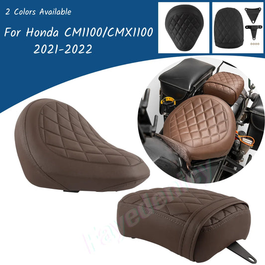 CM CMX 1100 Front Rear Pillion Passenger Pad Seat For Honda Rebel CM1100 CMX1100 2021-2024 2023 Motorcycle Driver Cushion Cover