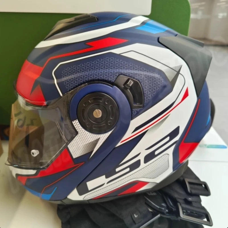 LS2 FF345 Flip Up Motorcycle Helmet Personalised Dual Lens Capacete LS2 Modular Helmets Motorbike Racing Helmet Cascos Para Moto