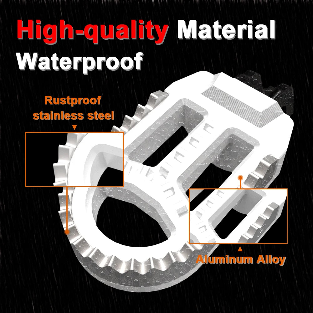 For Honda XL750 TRANSALP Kawasaki KLX250S KLX250R KLX300/650 Rotatable Footrest Footpegs Pedals Motorcycle Front Wide Foot Pegs