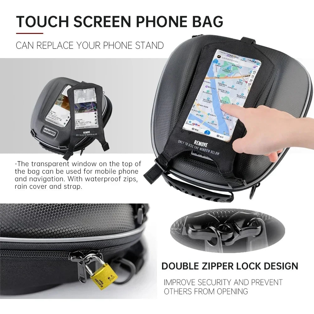 2024 450 MT Motorcycle Racing Tank Bag Tanklock Fuel Tank Luggage Box Saddlebag For CFMOTO 450MT CF MOTO Storage Bags Backpack