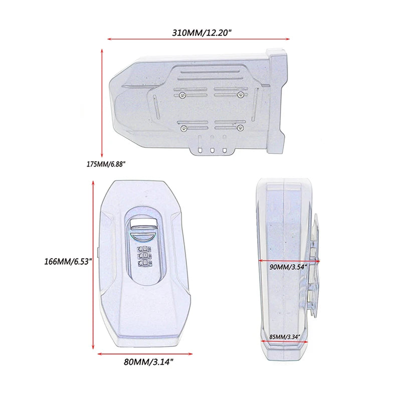 For CFMOTO 800MT MT800 650MT Motorcycle Concealed 3.8 Liters Storage Box Expedition Vehicle Universal Toolbox 800 650 MT
