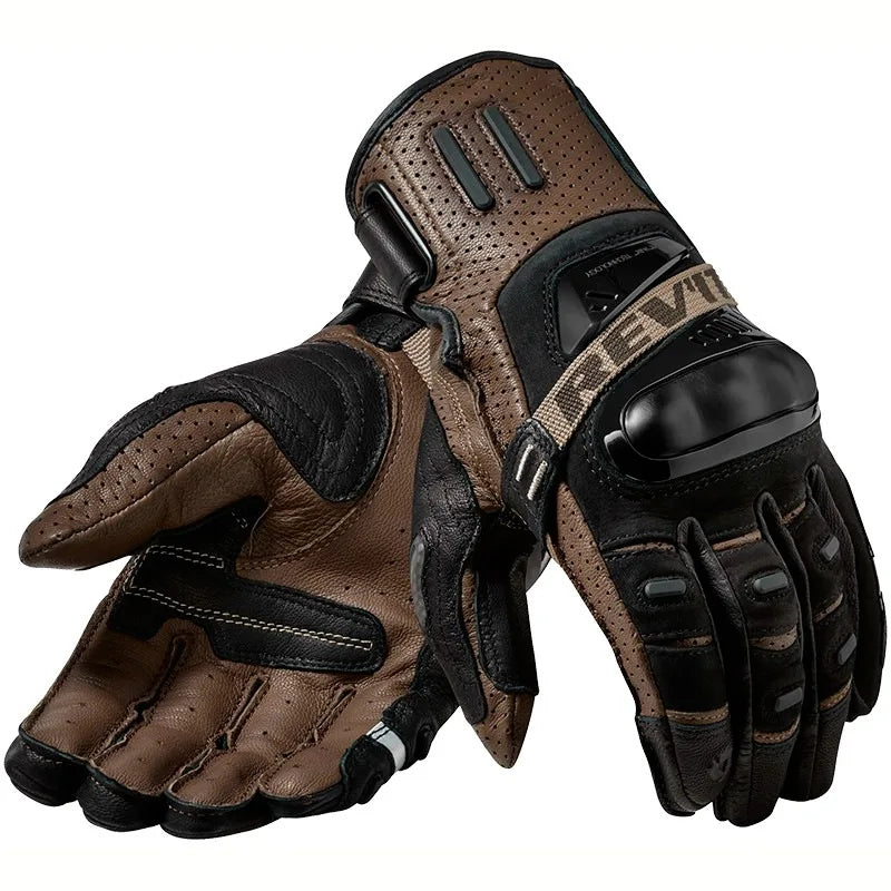 Motorcycle Leather Gloves Carbon Fiber Protective Motocross Motorbike Glove Racing Riding Breathable touch screen drop resistant