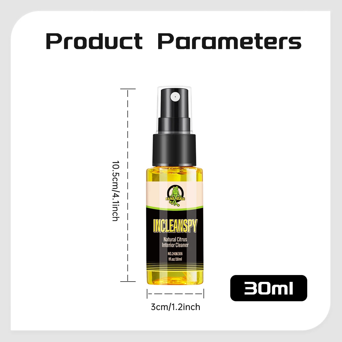 Motorcycle Helmet Cleaner Strong Decontamination Neutral pH Safe Natural Citrus Interior Cleaner Spray INCLEANSPY RG306