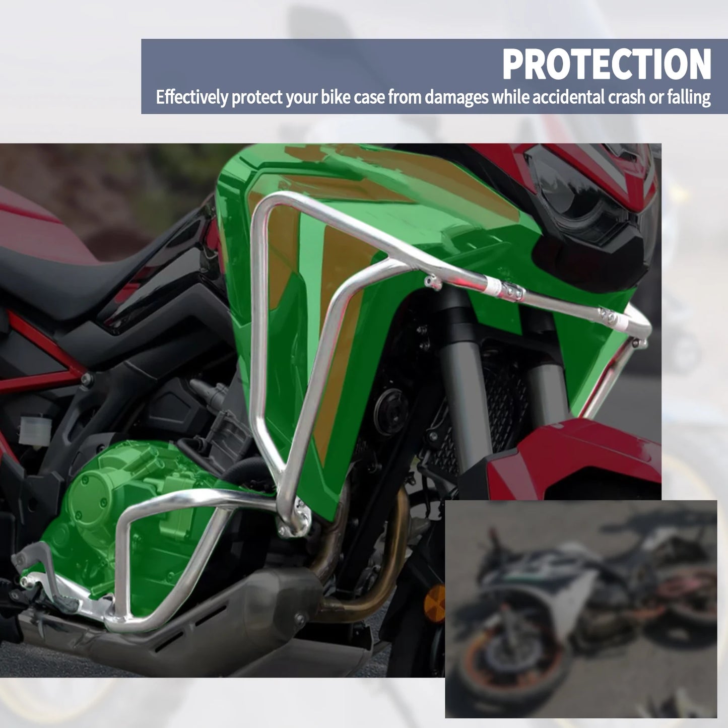 For Honda CRF1100L CRF 1100 L Africa Twin Adventure Sports DCT ADV 2020-2022 Crash Bar Uppe Lower Highway Engine Guard Bumper