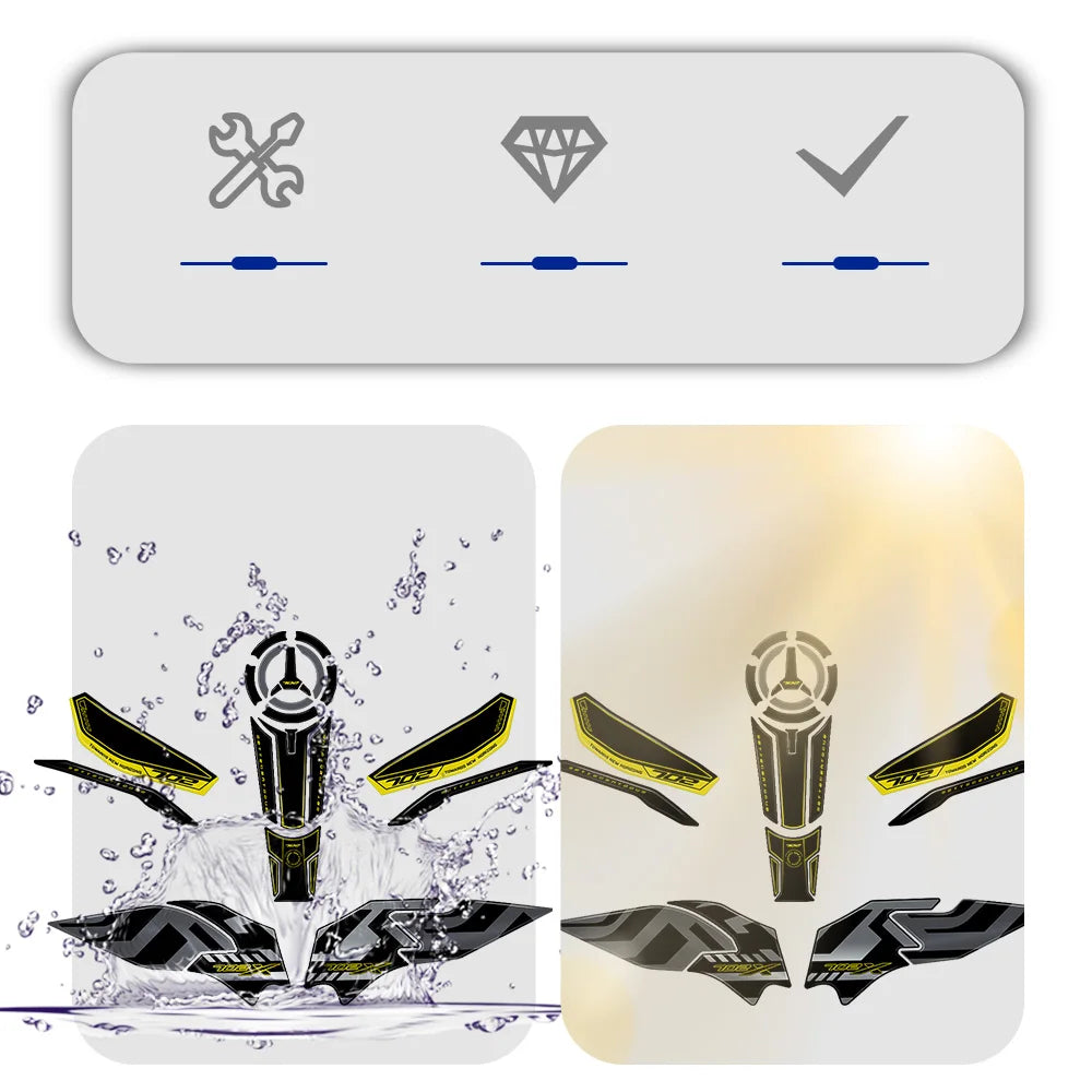 TRK702X 2023 Motorcycle Accessories 3D Gel Epoxy Resin Sticker Kit Tank Pad Protection For Benelli TRK 702X TRK 702 X
