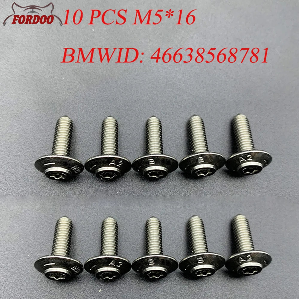 M5 For BMW Motorcycle Shell Stainless Steel Screws R1200GS R1250GS ADV R1200RT S1000XR RR S1000R C600 C650GT F900R F750GS F850GS