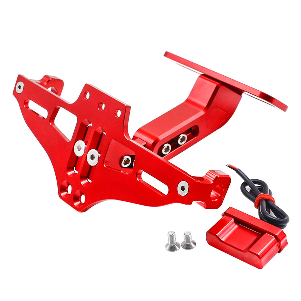 For CFMOTO CF MOTO 650MT 650 MT ALL YEARS 2024 2023 2022 2021 Motorcycle Rear License Plate Bracket Holder LED Turn Signal Light
