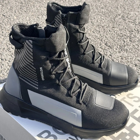 Motorcycle Boots for BMW Motorrad Men's Motorbike Riding Shoes Ankle Type Sneaker Knitlite Unisex Protective Boots Four Seasons