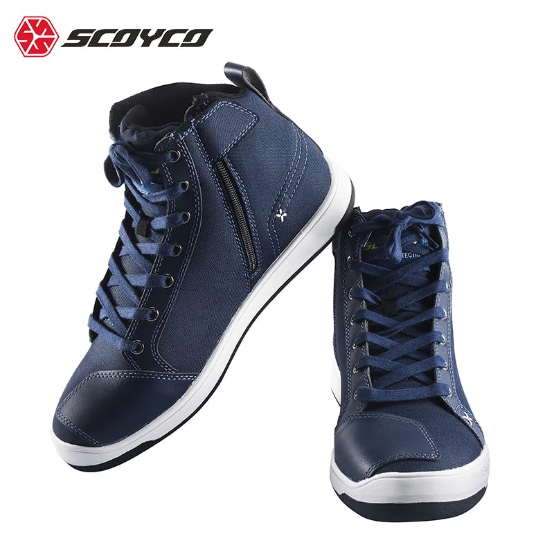Motorcycle Riding Shoes Casual Commuter Boots Protective Fall Resistant Wear Boots Four Seasons Men's Riding Shoes