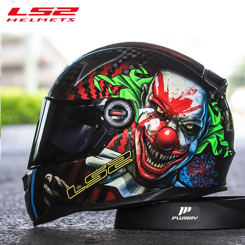 Original LS2 FF396 Carbon Fiber Motorcycle Helmet Ls2 Full Face Helmets Casco Casque Moto No Airbags Pump
