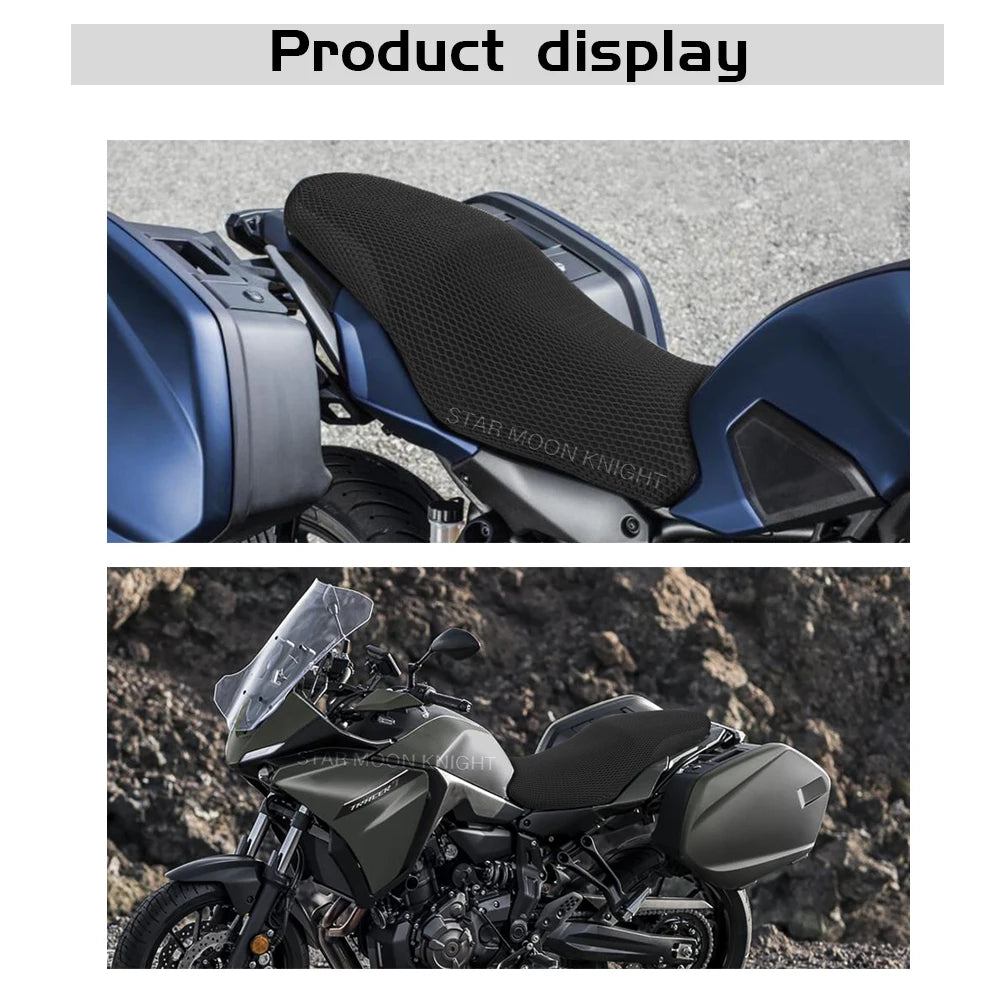 Motorcycle Anti-Slip 3D Mesh Fabric Seat Cover Breathable Waterproof Cushion For Yamaha Tracer 7 Tracer 700 GT MT-07 Tracer