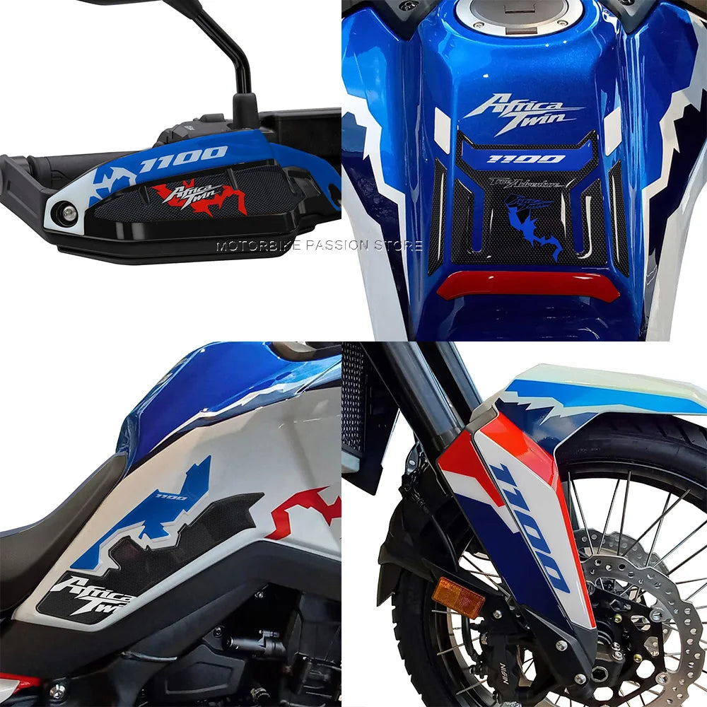 for Africa Twin 2024 Stickers Protection Kit Waterproof Motorcycle 3D Epoxy Resin decal 