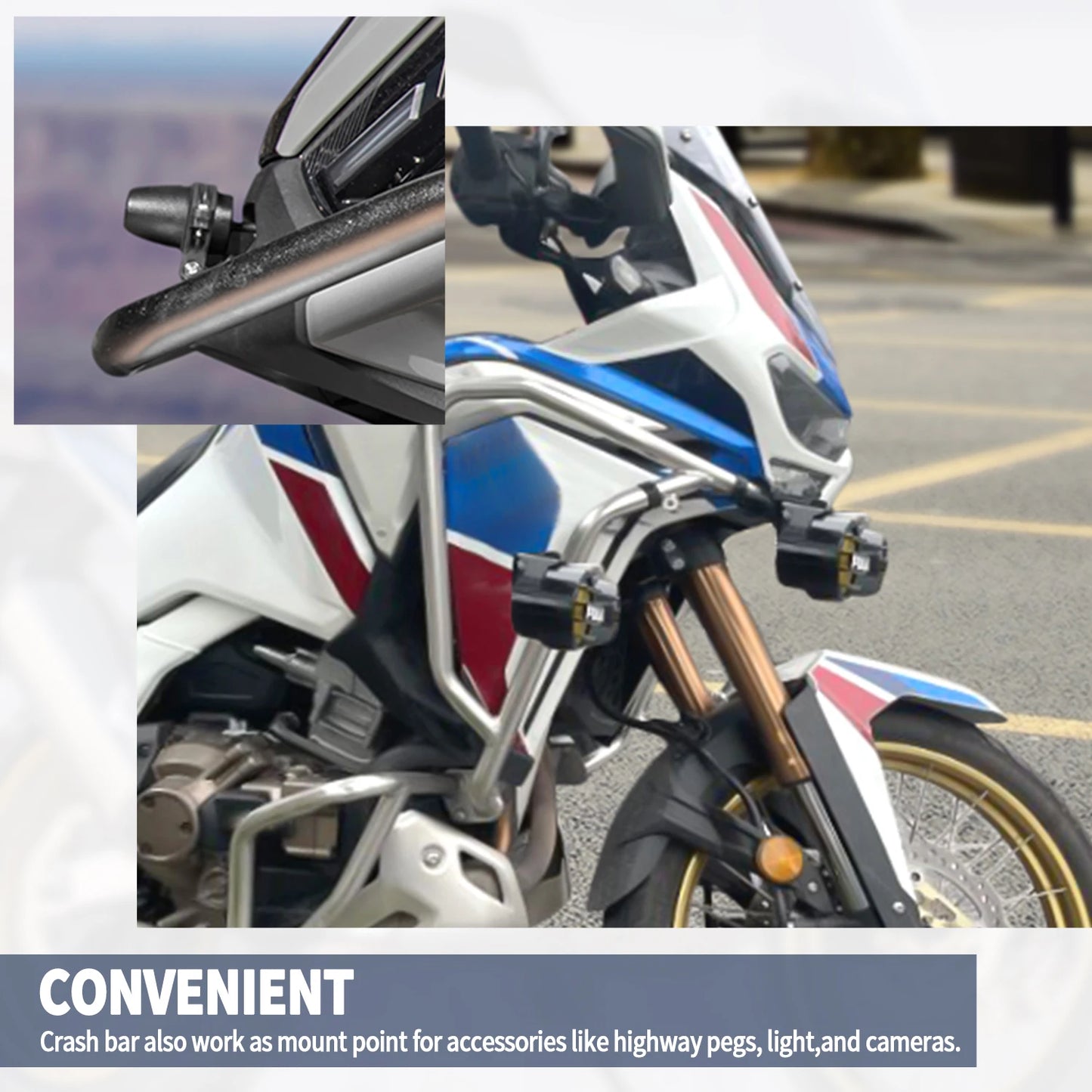 For Honda CRF1100L CRF 1100 L Africa Twin Adventure Sports DCT ADV 2020-2022 Crash Bar Uppe Lower Highway Engine Guard Bumper