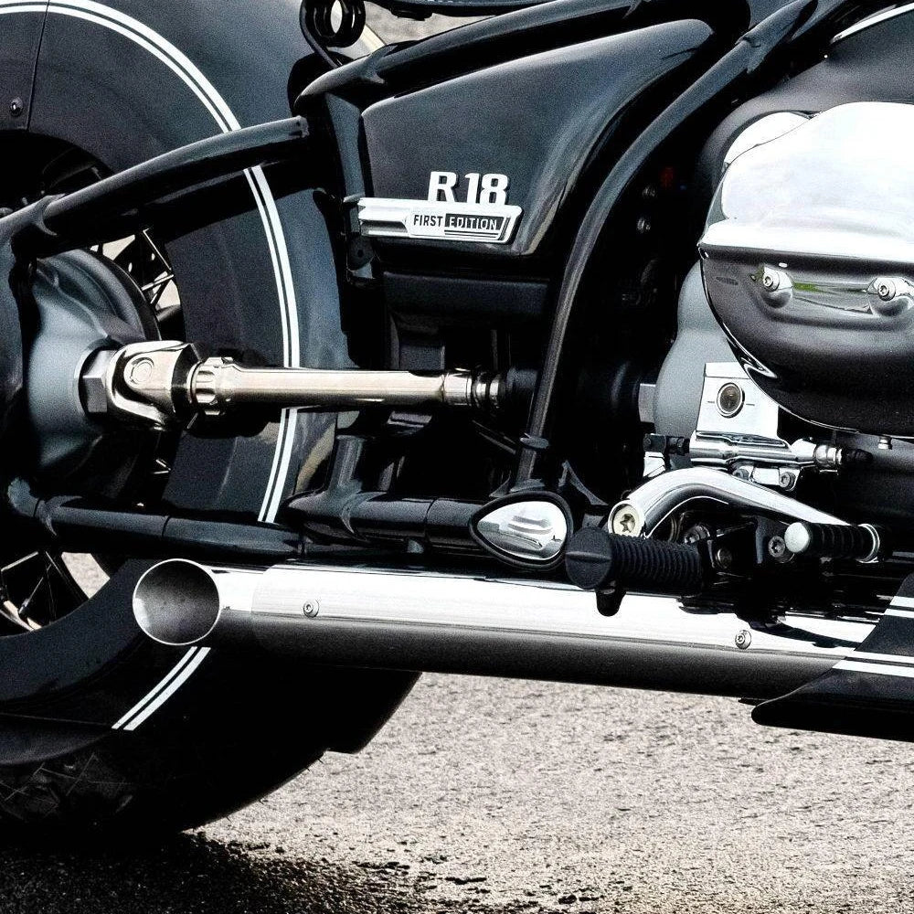 Short GP Bobber Slip Ons Mufflers Tail Pipe Slip-On Exhaust System Fit For BMW R18 100 Year R18B R 18 B/Classic/Transcontinental