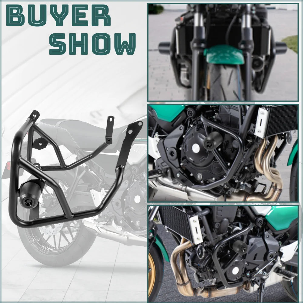 For Kawasaki Z650RS 2021-2024 2023 Engine Guard Highway Crash Bar Motorcycle Frame Protection Bumper Z 650 Z650 RS Accessories