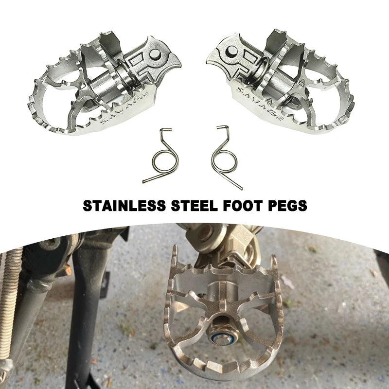 R1200GS R1250GS Stainless Steel Foot Pegs FootRest Footpegs Foot rest For BMW R 1200GS R1250 GS Adventure 2014-2023 2021 2022