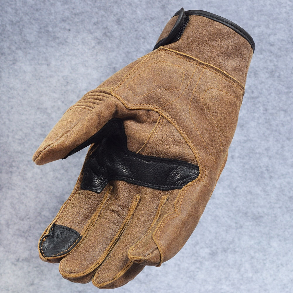 Revit Palmer Motorcycle Retro Urban Classic Gloves Genuine Cowhide Leather Motorbike