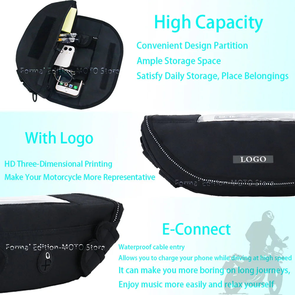 For Honda NC750X NC750 NC 750 X Modern Waterproof Motorcycle Handlebar Travel Navigation Bag