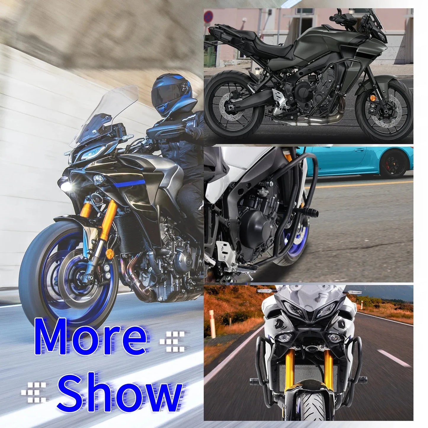 WOLFLINE for Yamaha Tracer 9 Engine Guard Bumper for Yamaha GT Highway Crash Bars Frame Bumper Protection Bars 2021-2025