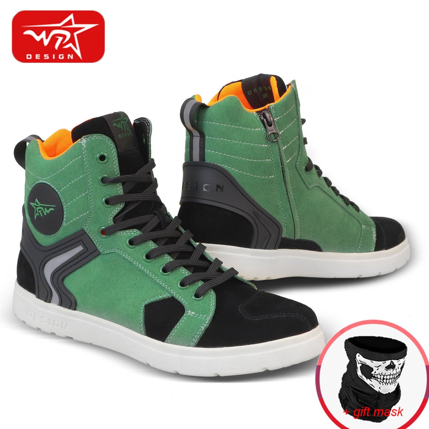 Men's Motorcycle Shoes Four Seasons Motorbike Gear Shift Breatheable Anti-fall Rider Road Racing Casual Shoes Boots